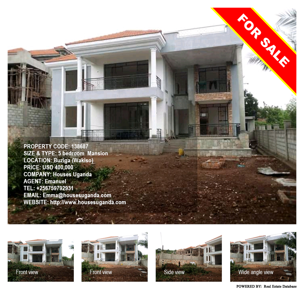 5 bedroom Mansion  for sale in Buziga Wakiso Uganda, code: 138687