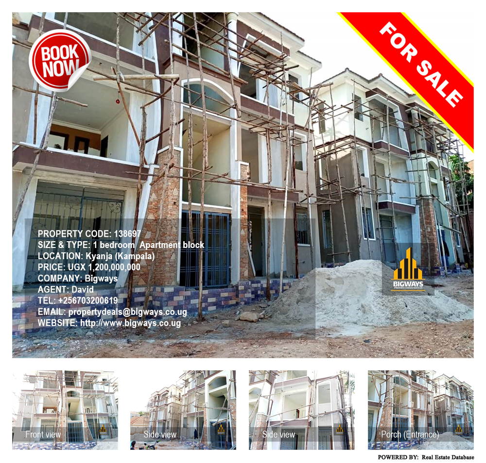 1 bedroom Apartment block  for sale in Kyanja Kampala Uganda, code: 138697