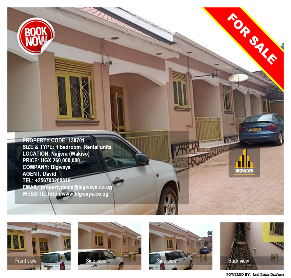 1 bedroom Rental units  for sale in Najjera Wakiso Uganda, code: 138701