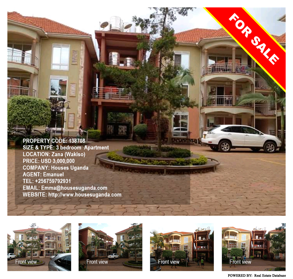 3 bedroom Apartment  for sale in Zana Wakiso Uganda, code: 138708