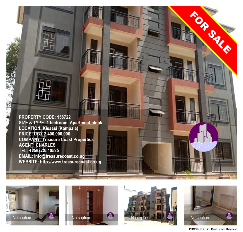 1 bedroom Apartment block  for sale in Kisaasi Kampala Uganda, code: 138722