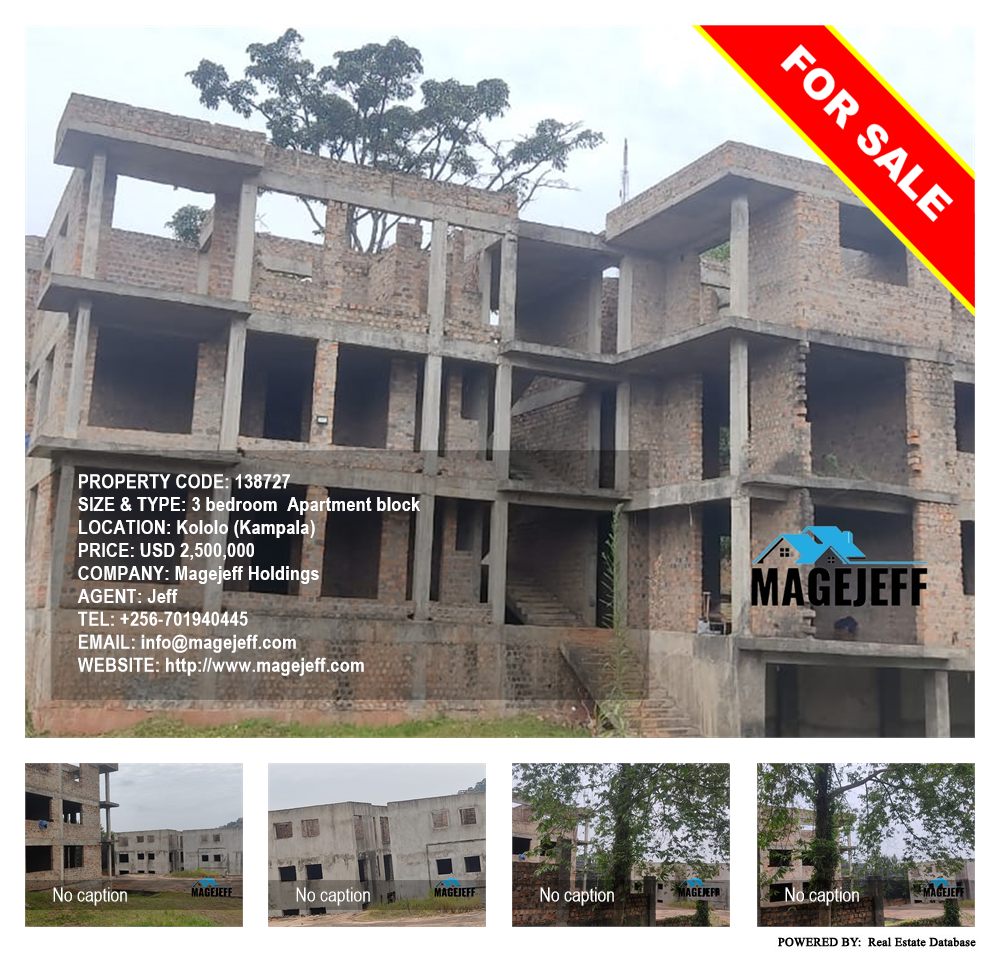 3 bedroom Apartment block  for sale in Kololo Kampala Uganda, code: 138727