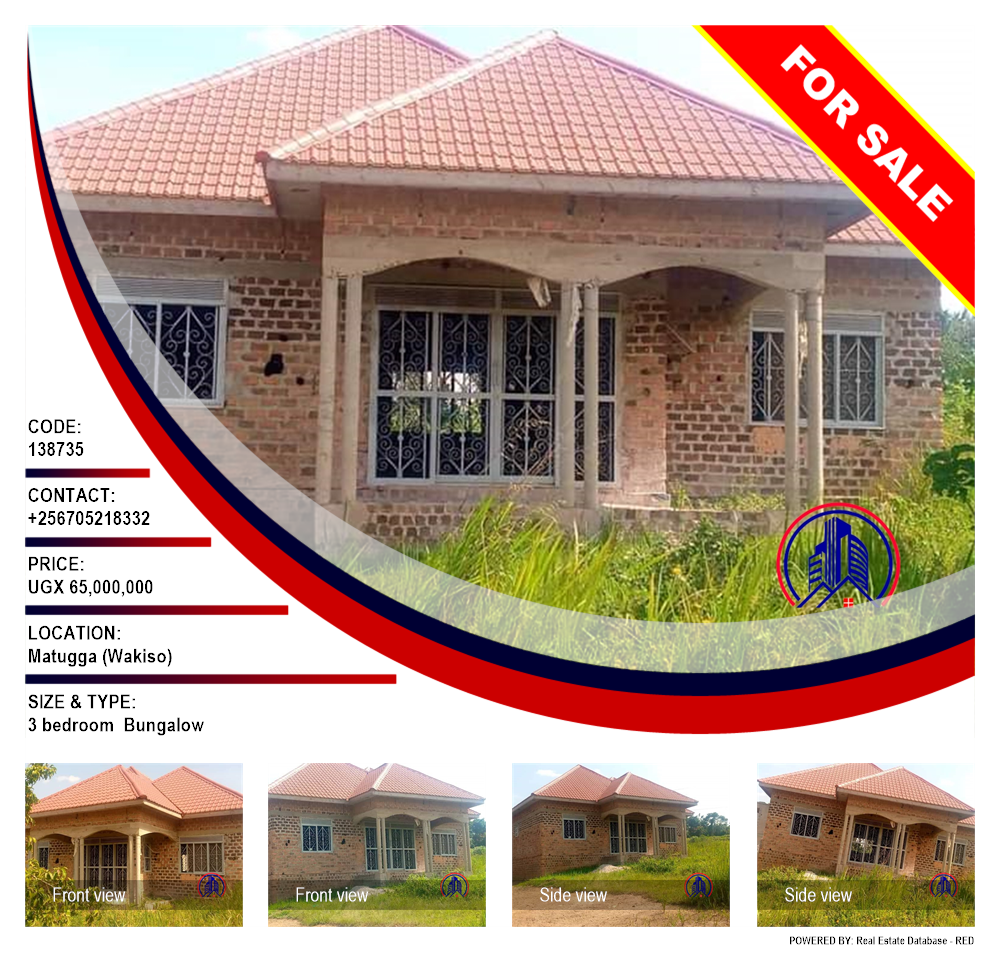 3 bedroom Bungalow  for sale in Matugga Wakiso Uganda, code: 138735