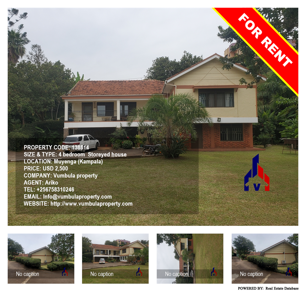 4 bedroom Storeyed house  for rent in Muyenga Kampala Uganda, code: 138814