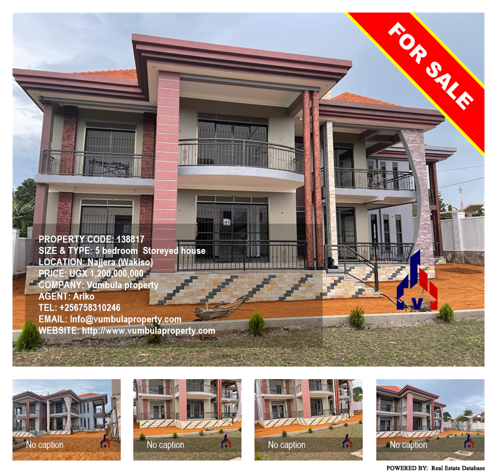 5 bedroom Storeyed house  for sale in Najjera Wakiso Uganda, code: 138817