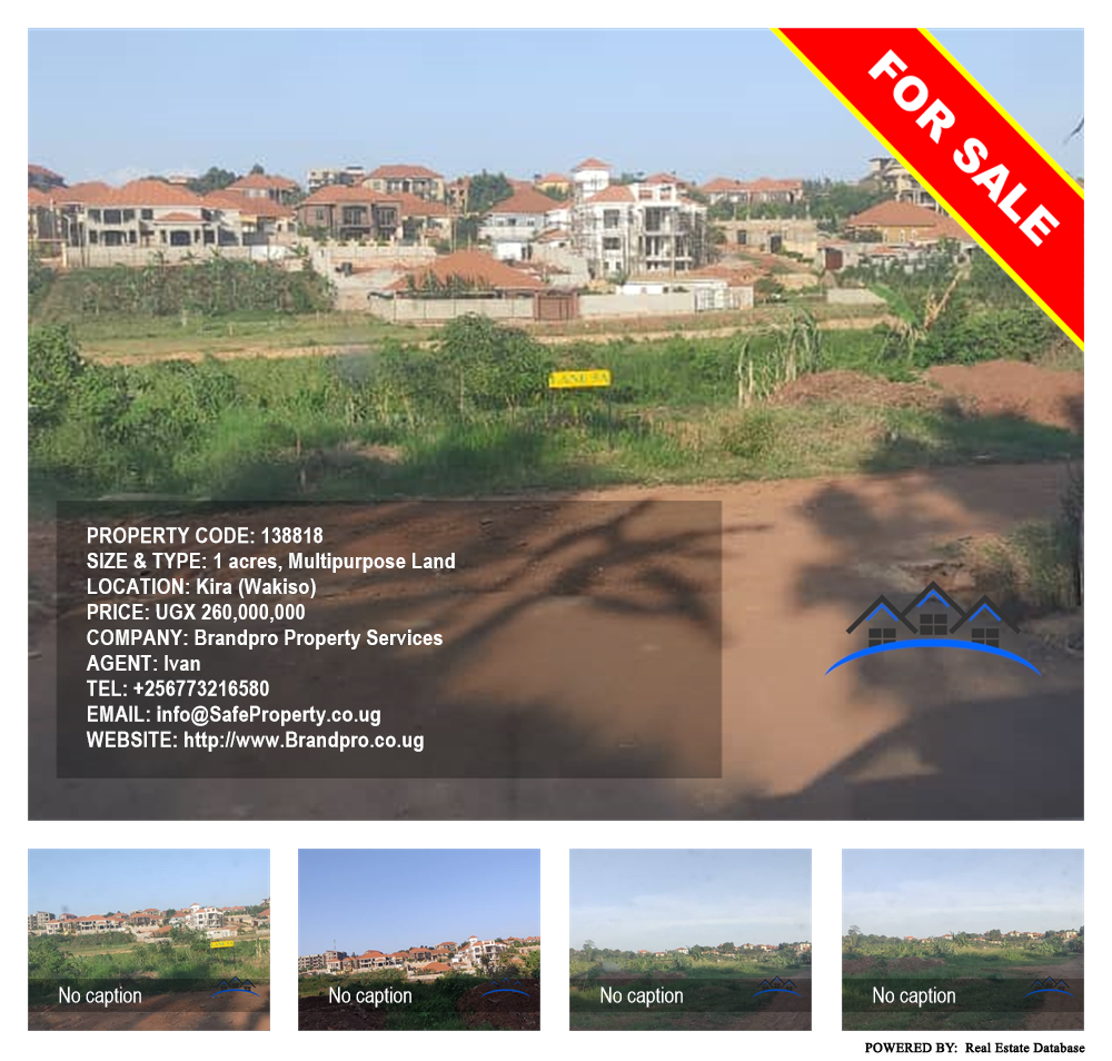 Multipurpose Land  for sale in Kira Wakiso Uganda, code: 138818
