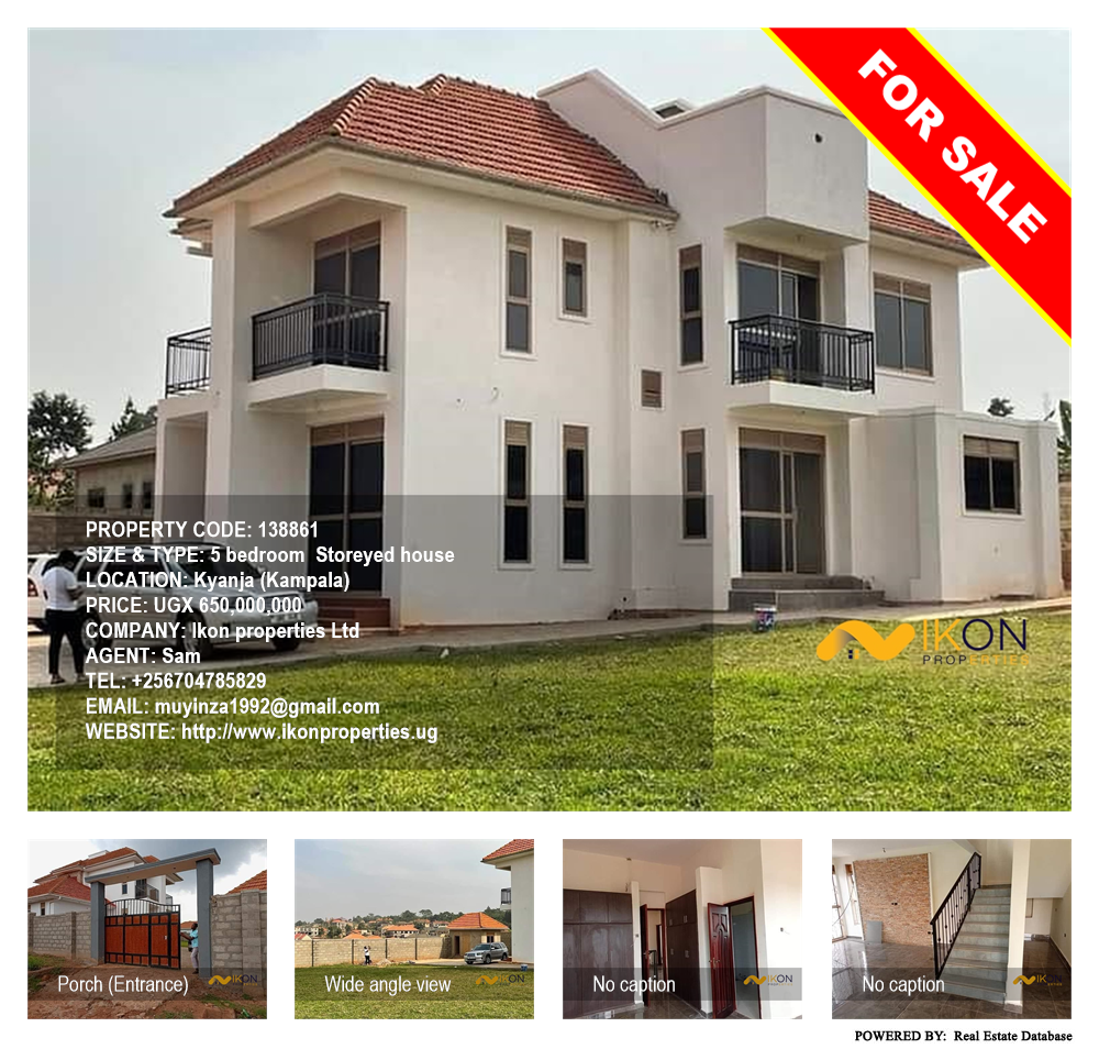 5 bedroom Storeyed house  for sale in Kyanja Kampala Uganda, code: 138861
