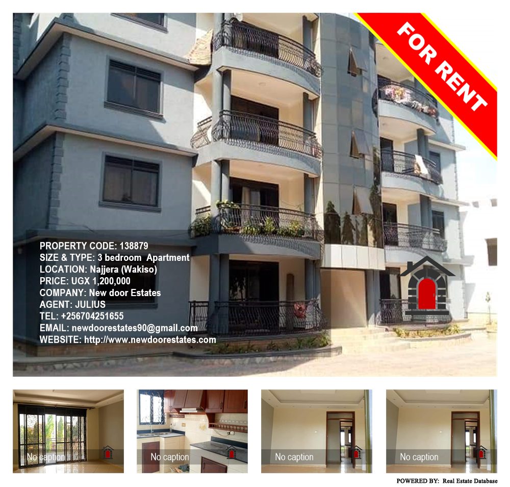3 bedroom Apartment  for rent in Najjera Wakiso Uganda, code: 138879