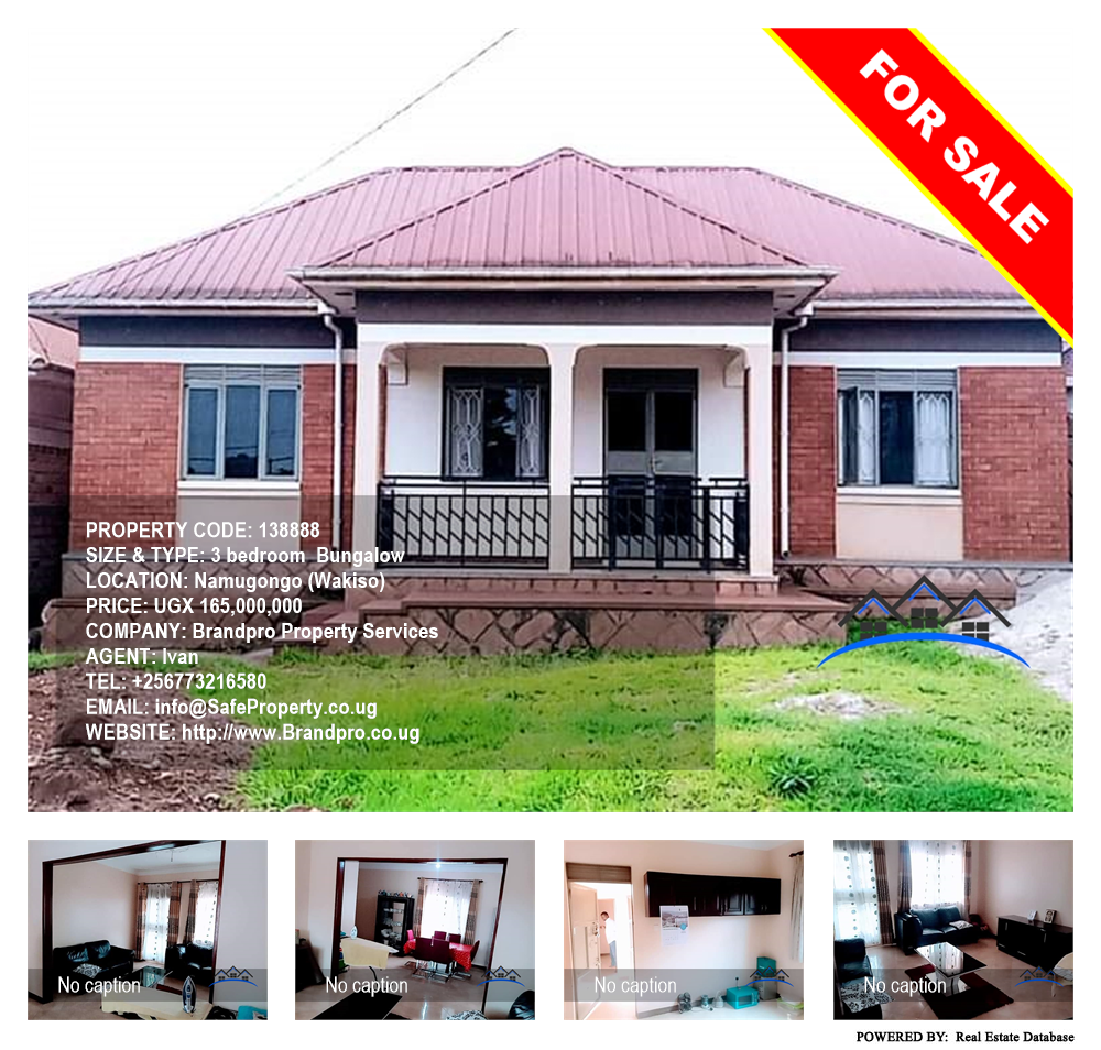 3 bedroom Bungalow  for sale in Namugongo Wakiso Uganda, code: 138888