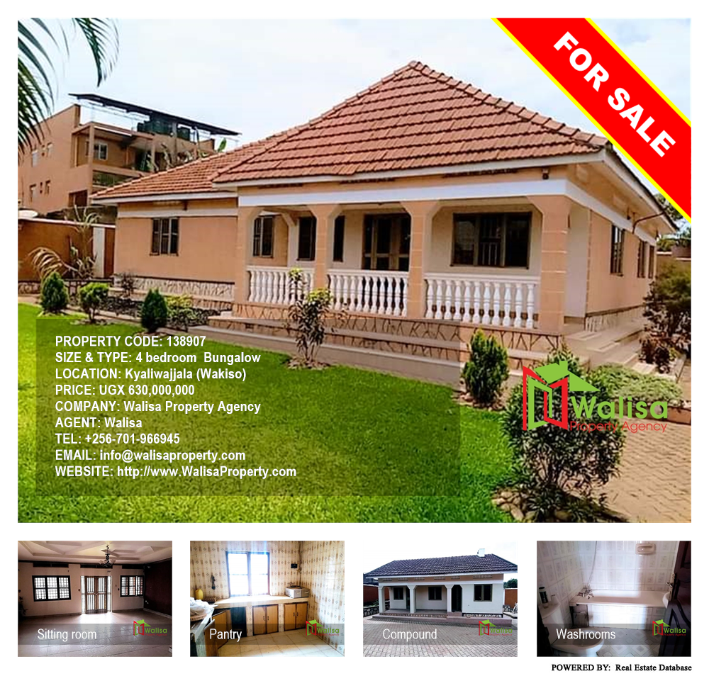 4 bedroom Bungalow  for sale in Kyaliwajjala Wakiso Uganda, code: 138907