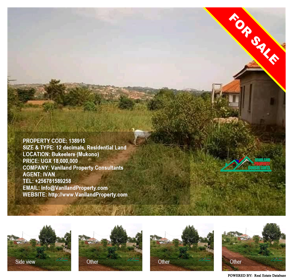 Residential Land  for sale in Bukeelele Mukono Uganda, code: 138915
