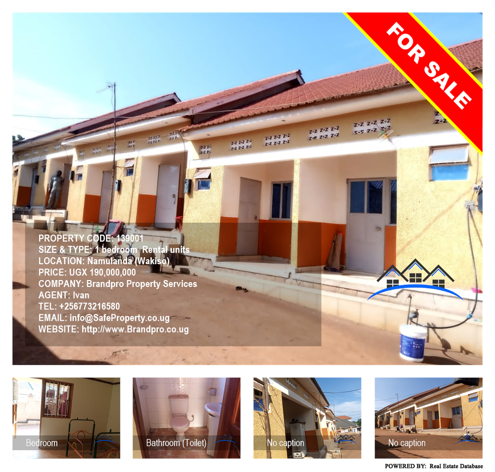 1 bedroom Rental units  for sale in Namulanda Wakiso Uganda, code: 139001