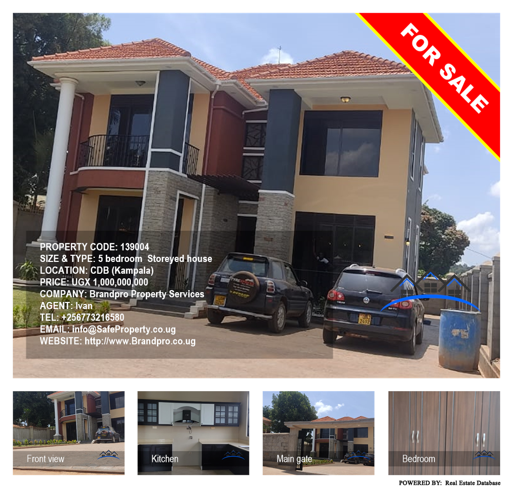 5 bedroom Storeyed house  for sale in Cdb Kampala Uganda, code: 139004