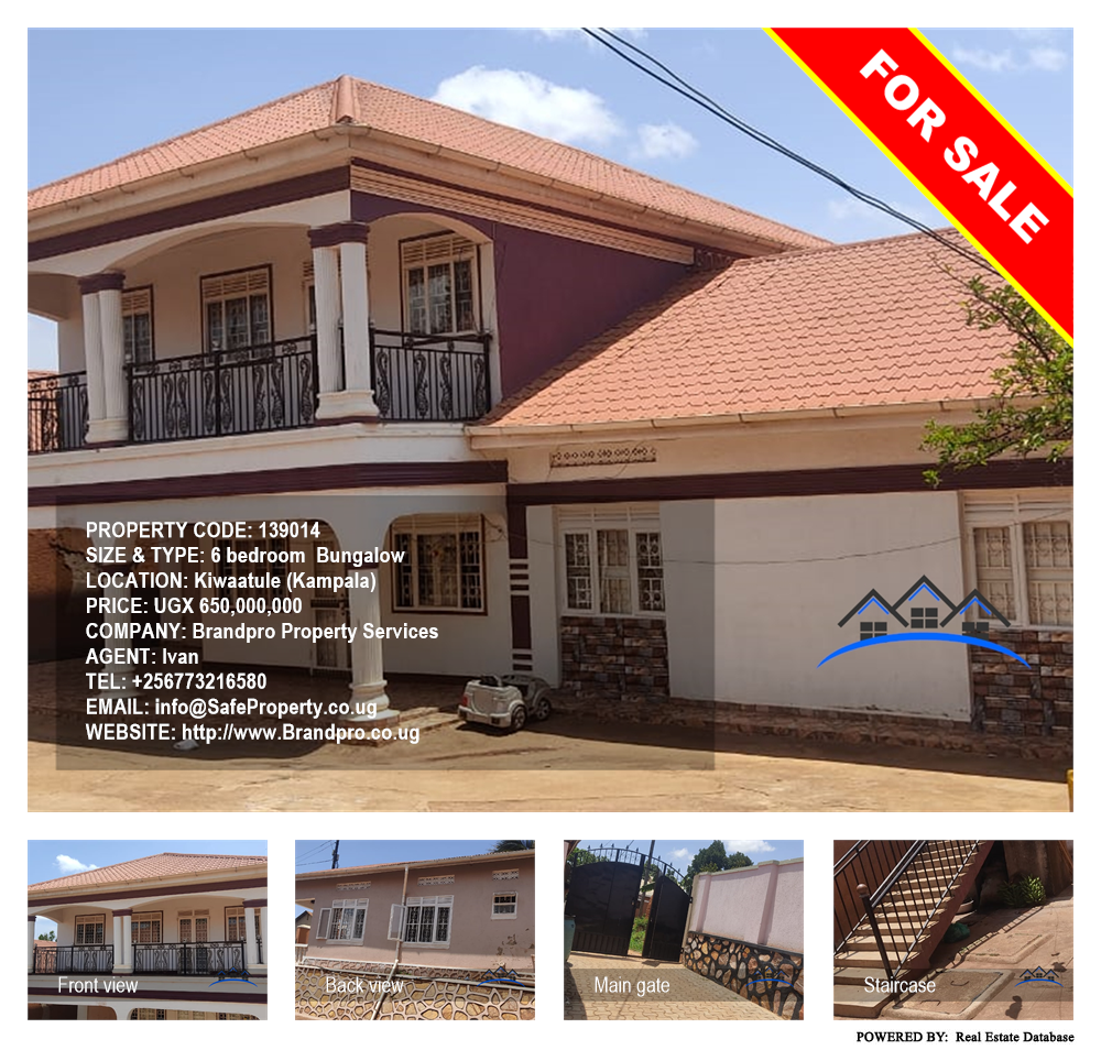6 bedroom Bungalow  for sale in Kiwaatule Kampala Uganda, code: 139014