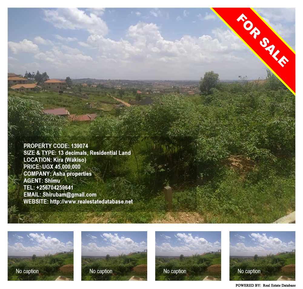 Residential Land  for sale in Kira Wakiso Uganda, code: 139074