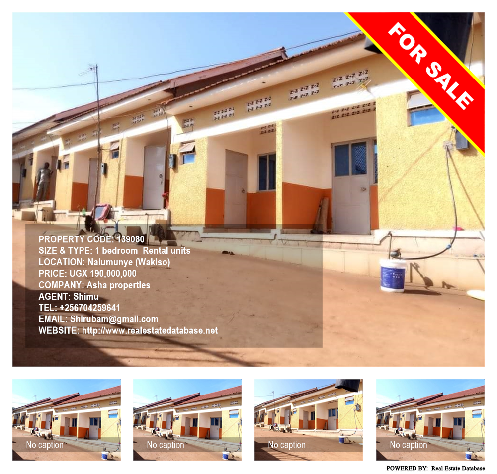 1 bedroom Rental units  for sale in Nalumunye Wakiso Uganda, code: 139080