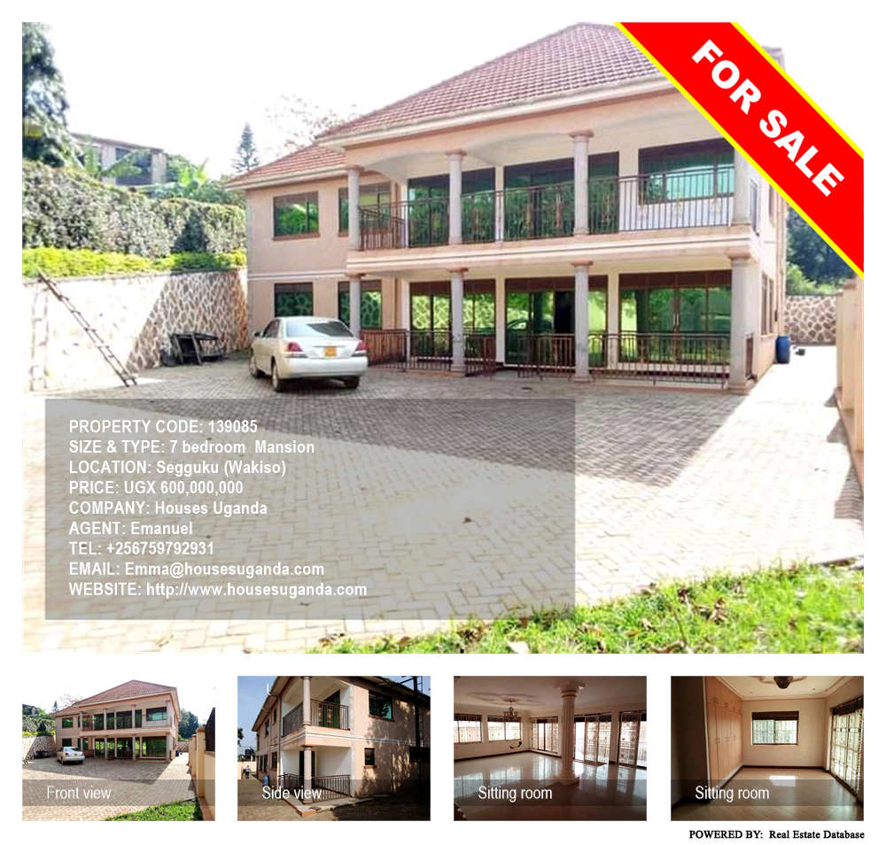 7 bedroom Mansion  for sale in Seguku Wakiso Uganda, code: 139085