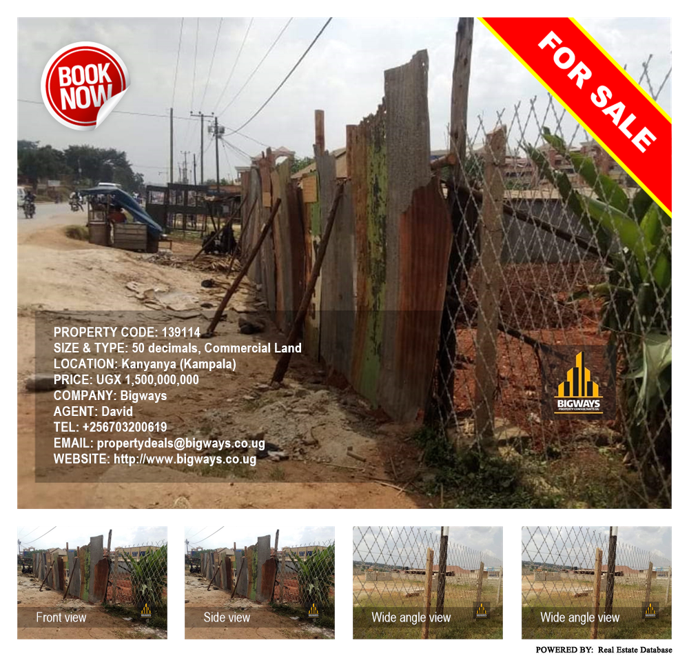 Commercial Land  for sale in Kanyanya Kampala Uganda, code: 139114