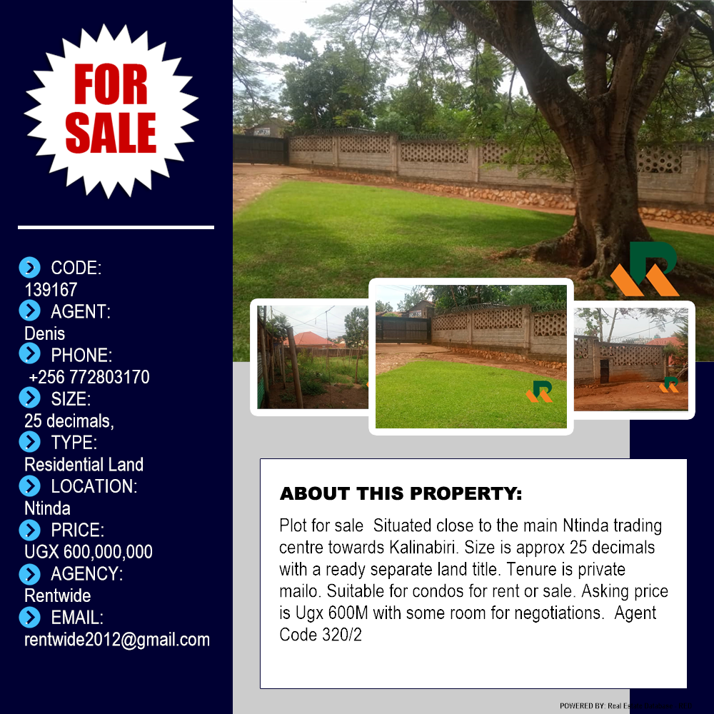 Residential Land  for sale in Ntinda Kampala Uganda, code: 139167