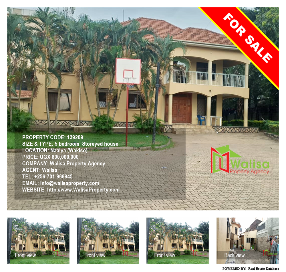 5 bedroom Storeyed house  for sale in Naalya Wakiso Uganda, code: 139209