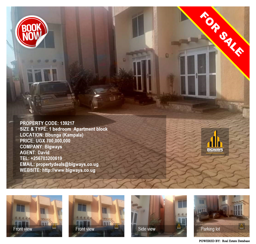 1 bedroom Apartment block  for sale in Bbunga Kampala Uganda, code: 139217