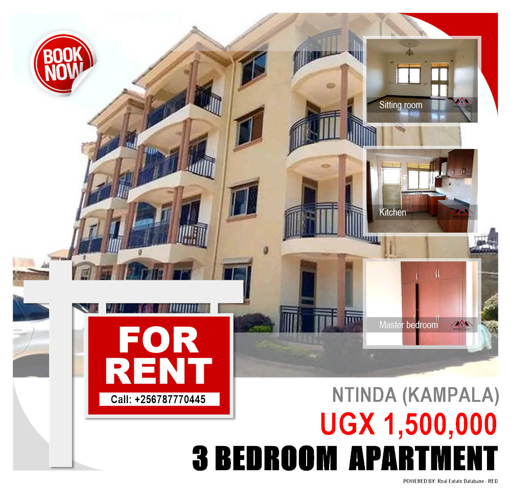 3 bedroom Apartment  for rent in Ntinda Kampala Uganda, code: 139229