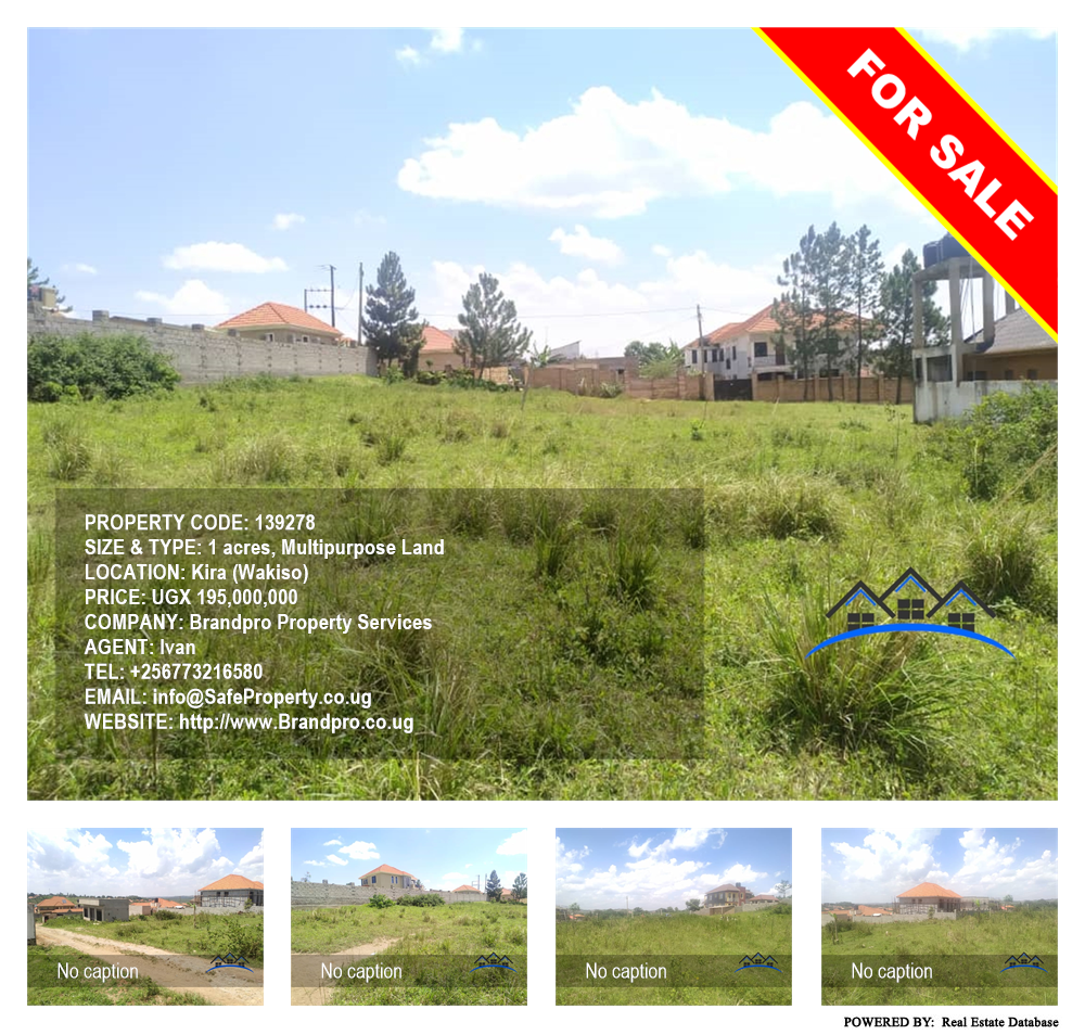 Multipurpose Land  for sale in Kira Wakiso Uganda, code: 139278