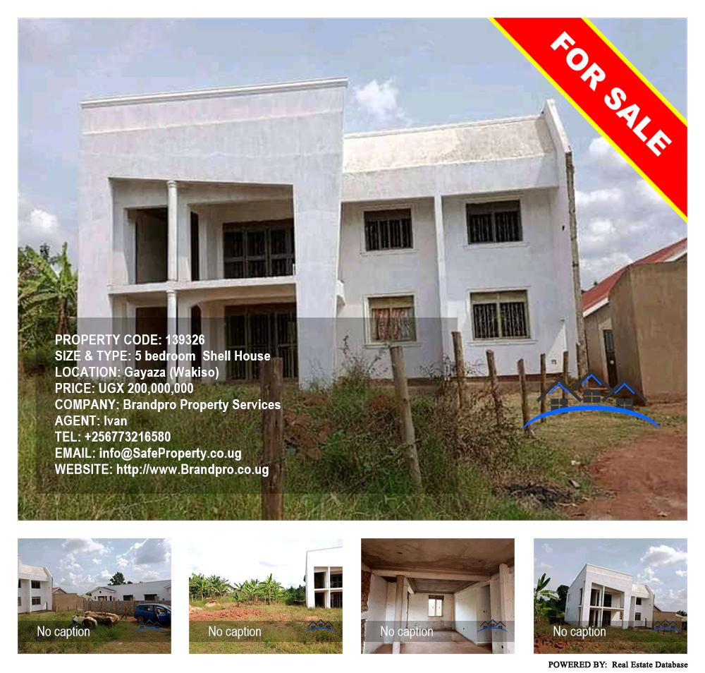 5 bedroom Shell House  for sale in Gayaza Wakiso Uganda, code: 139326