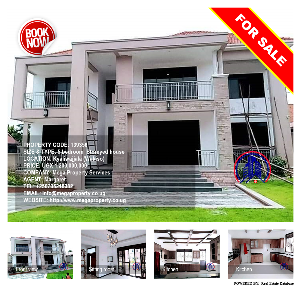5 bedroom Storeyed house  for sale in Kyaliwajjala Wakiso Uganda, code: 139356