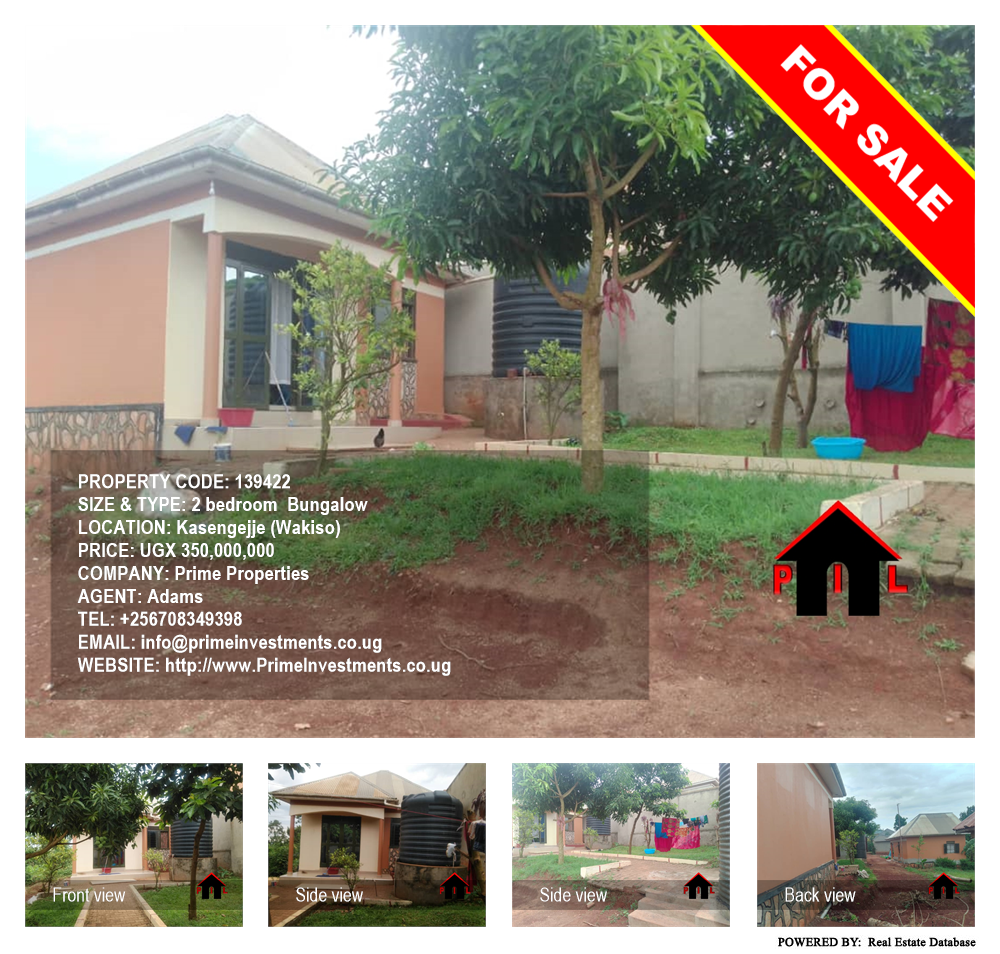 2 bedroom Bungalow  for sale in Kasengejje Wakiso Uganda, code: 139422