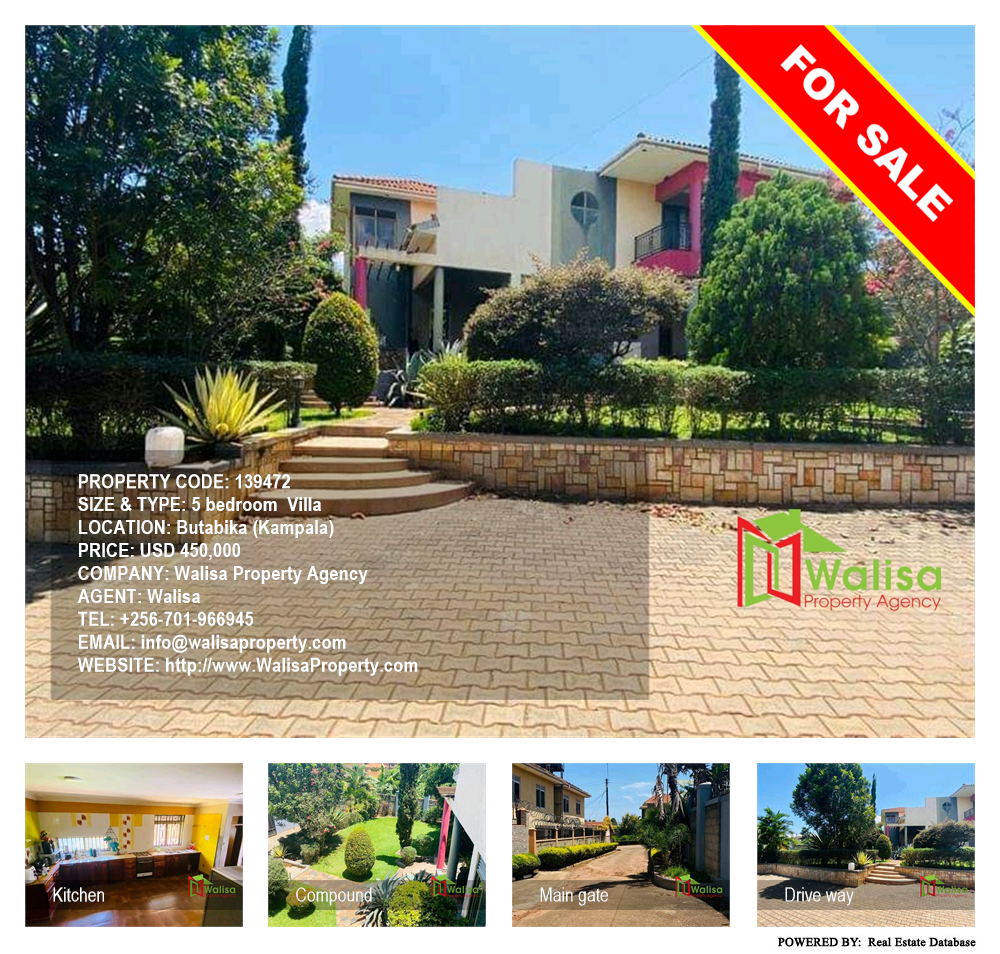 5 bedroom Villa  for sale in Butabika Kampala Uganda, code: 139472