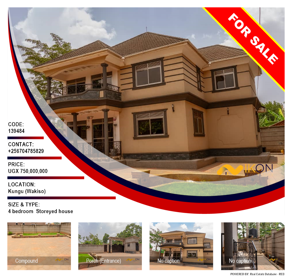 4 bedroom Storeyed house  for sale in Kungu Wakiso Uganda, code: 139484