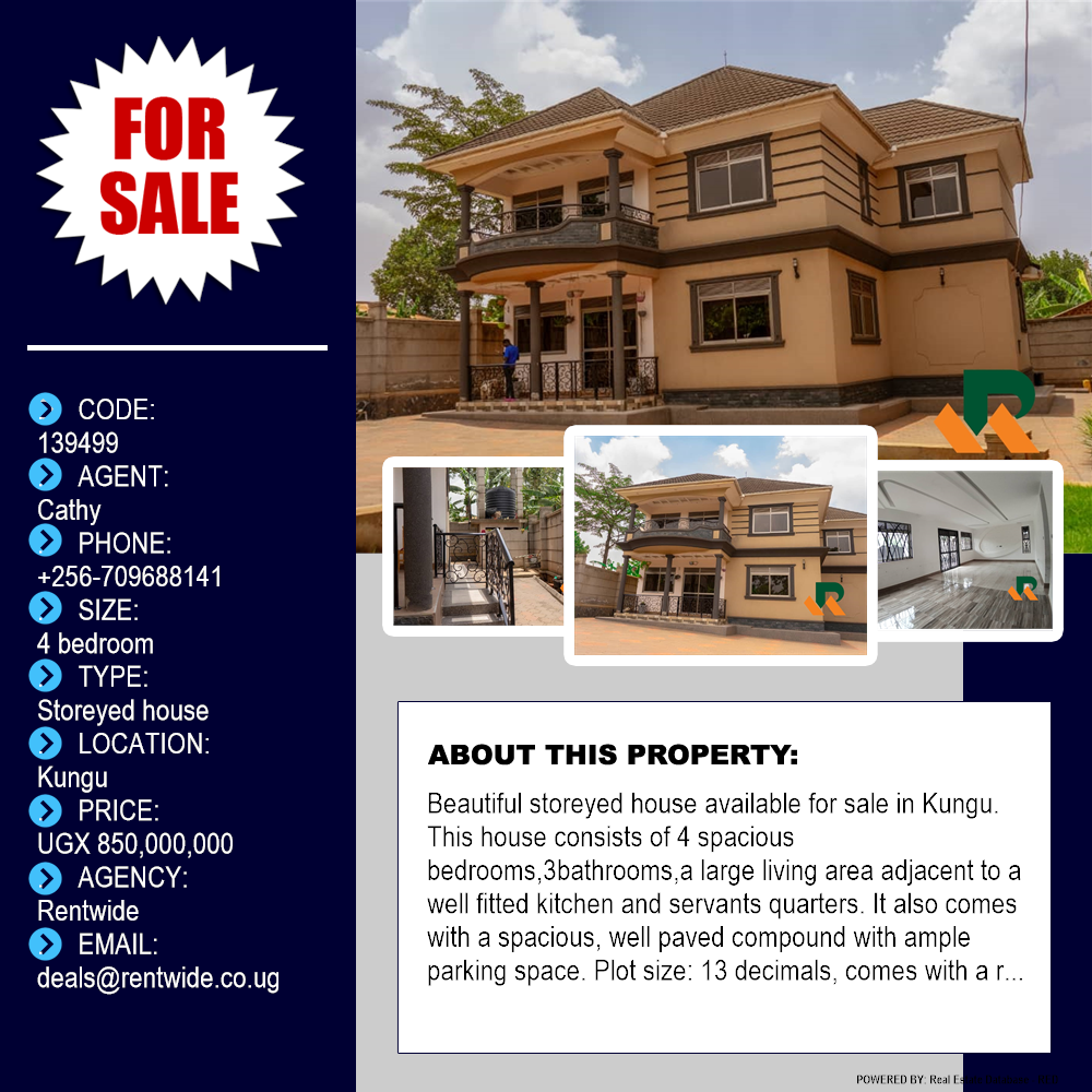 4 bedroom Storeyed house  for sale in Kungu Wakiso Uganda, code: 139499