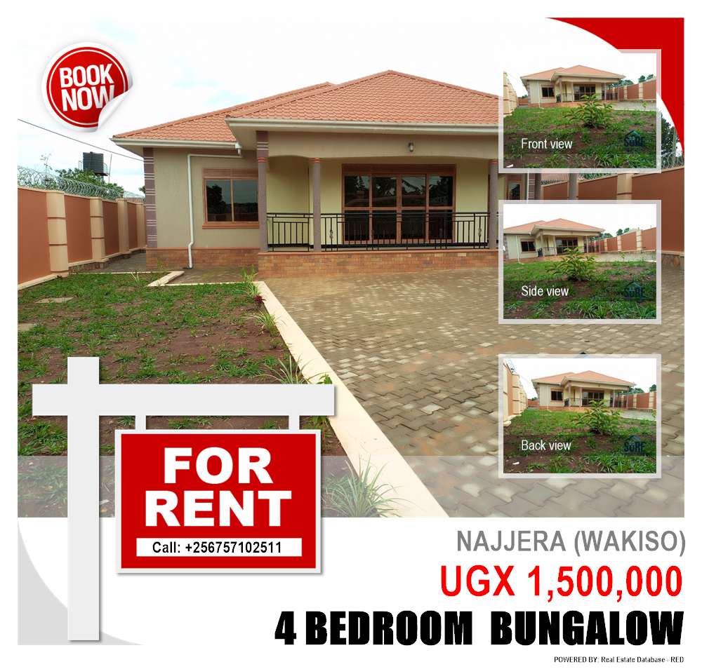 4 bedroom Bungalow  for rent in Najjera Wakiso Uganda, code: 139578