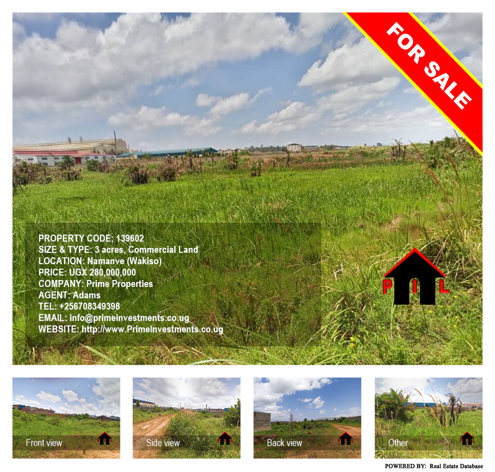 Commercial Land  for sale in Namanve Wakiso Uganda, code: 139602