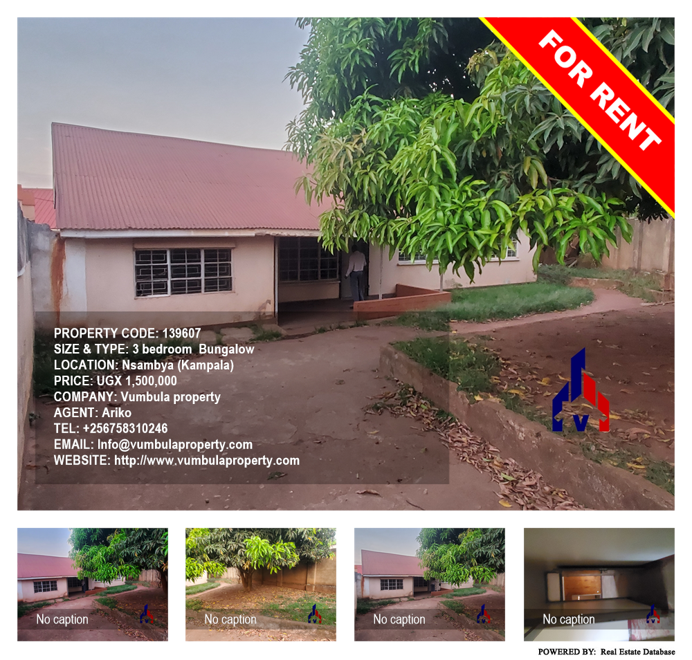 3 bedroom Bungalow  for rent in Nsambya Kampala Uganda, code: 139607