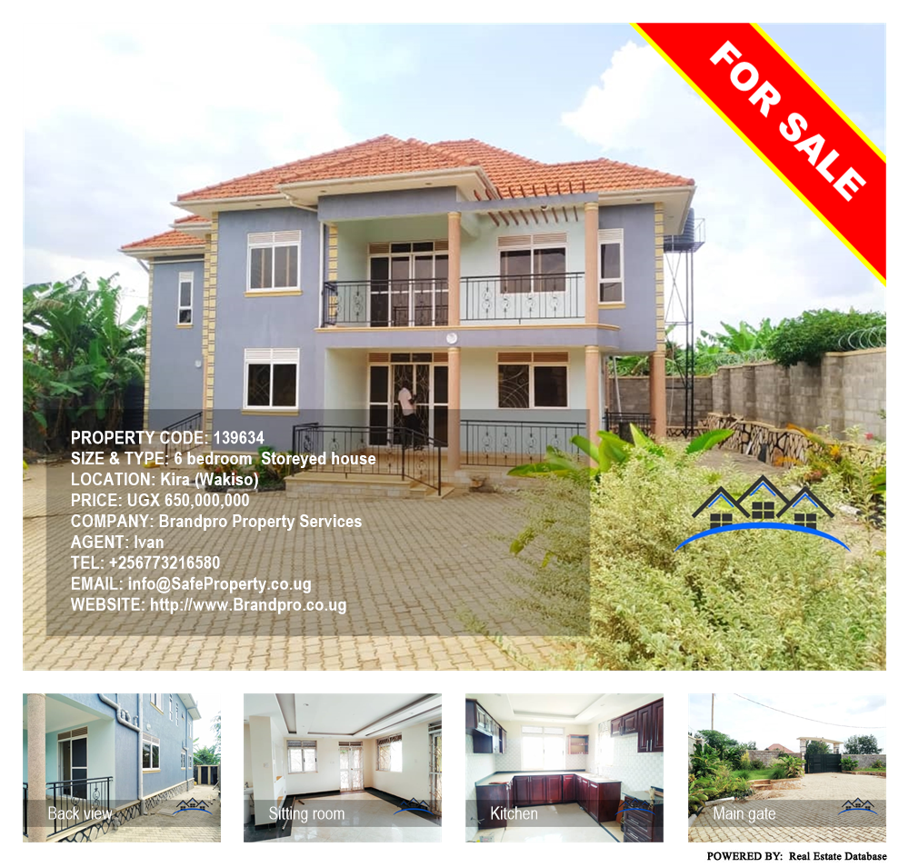 6 bedroom Storeyed house  for sale in Kira Wakiso Uganda, code: 139634