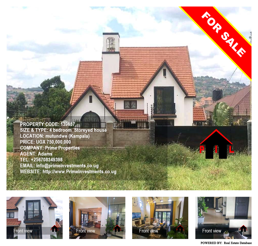 4 bedroom Storeyed house  for sale in Mutundwe Kampala Uganda, code: 139637