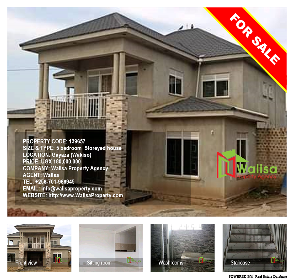 5 bedroom Storeyed house  for sale in Gayaza Wakiso Uganda, code: 139657