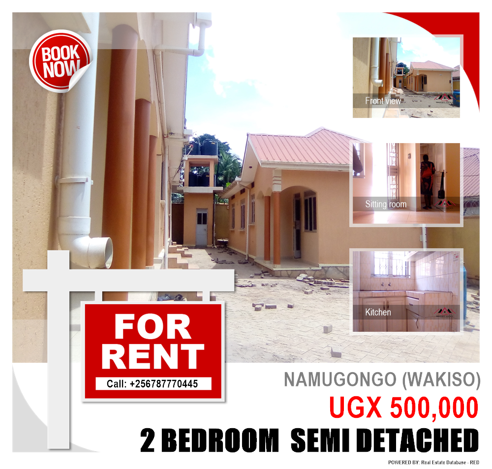 2 bedroom Semi Detached  for rent in Namugongo Wakiso Uganda, code: 139664