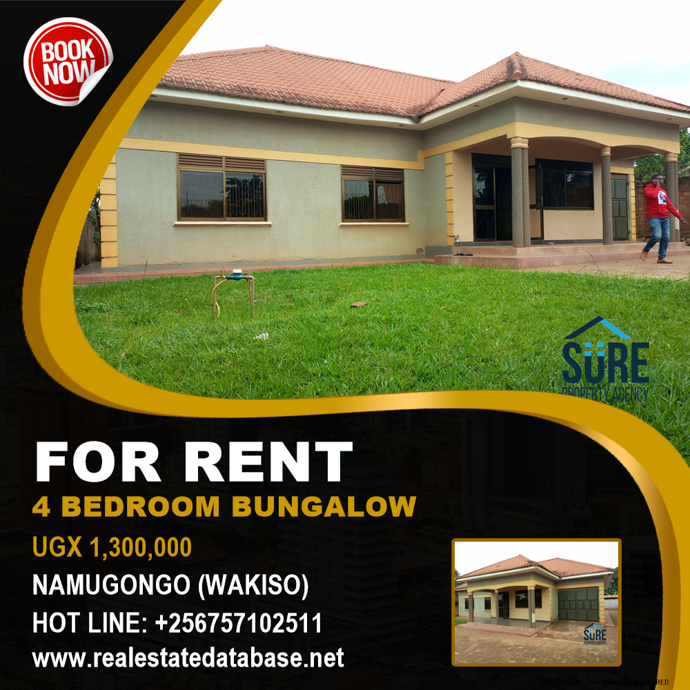 4 bedroom Bungalow  for rent in Namugongo Wakiso Uganda, code: 139686