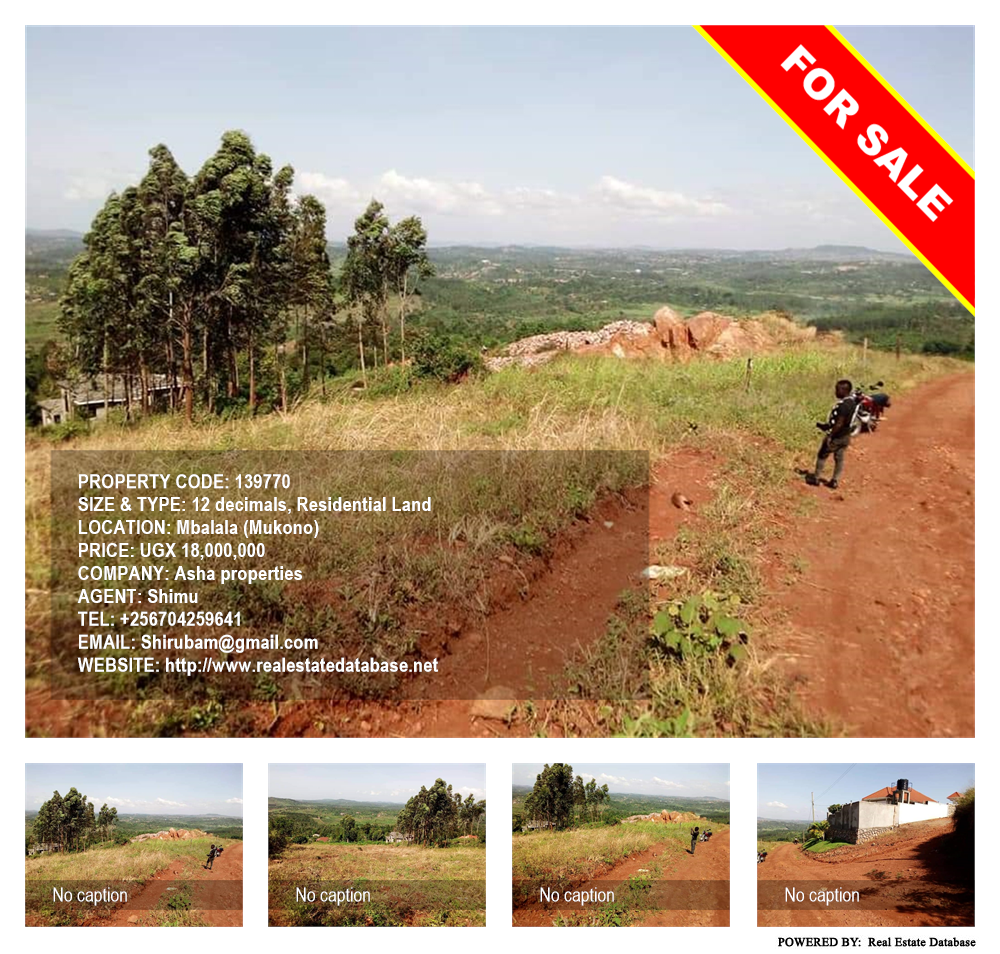 Residential Land  for sale in Mbalala Mukono Uganda, code: 139770