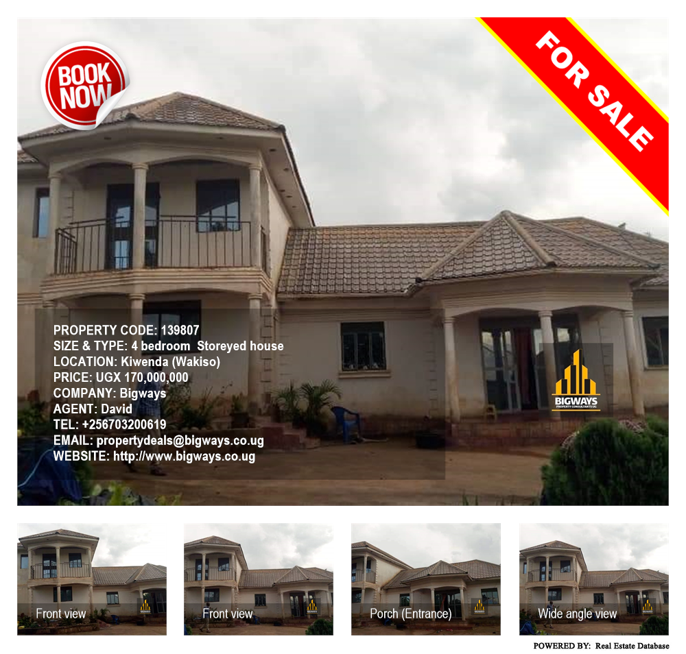 4 bedroom Storeyed house  for sale in Kiwenda Wakiso Uganda, code: 139807