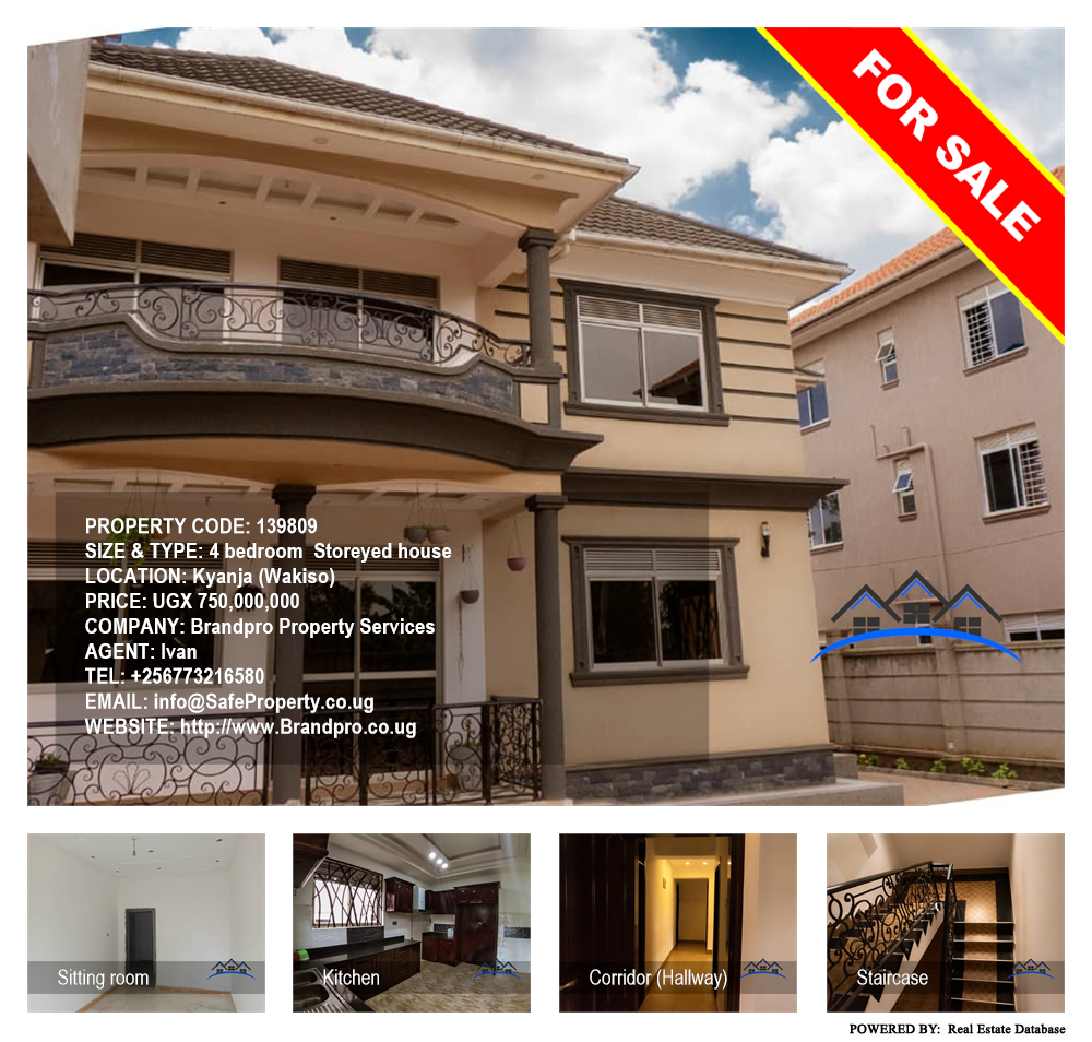 4 bedroom Storeyed house  for sale in Kyanja Wakiso Uganda, code: 139809