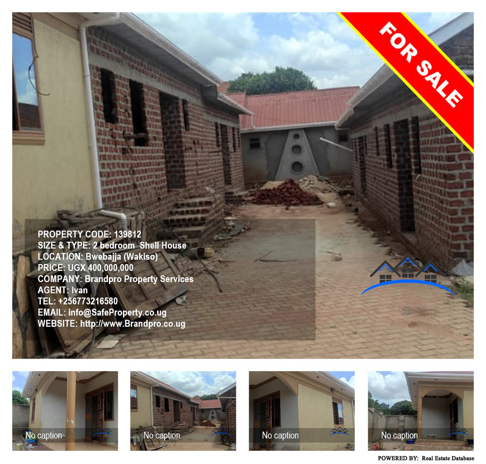 2 bedroom Shell House  for sale in Bwebajja Wakiso Uganda, code: 139812