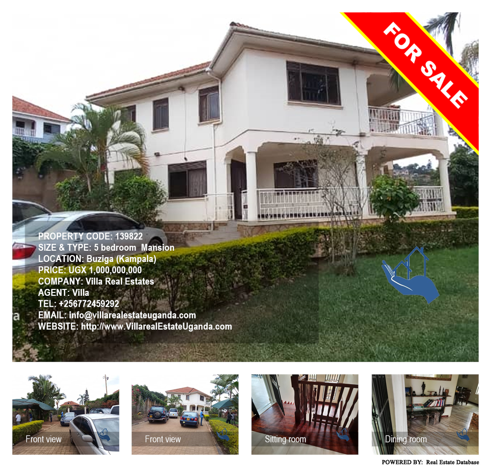 5 bedroom Mansion  for sale in Buziga Kampala Uganda, code: 139822