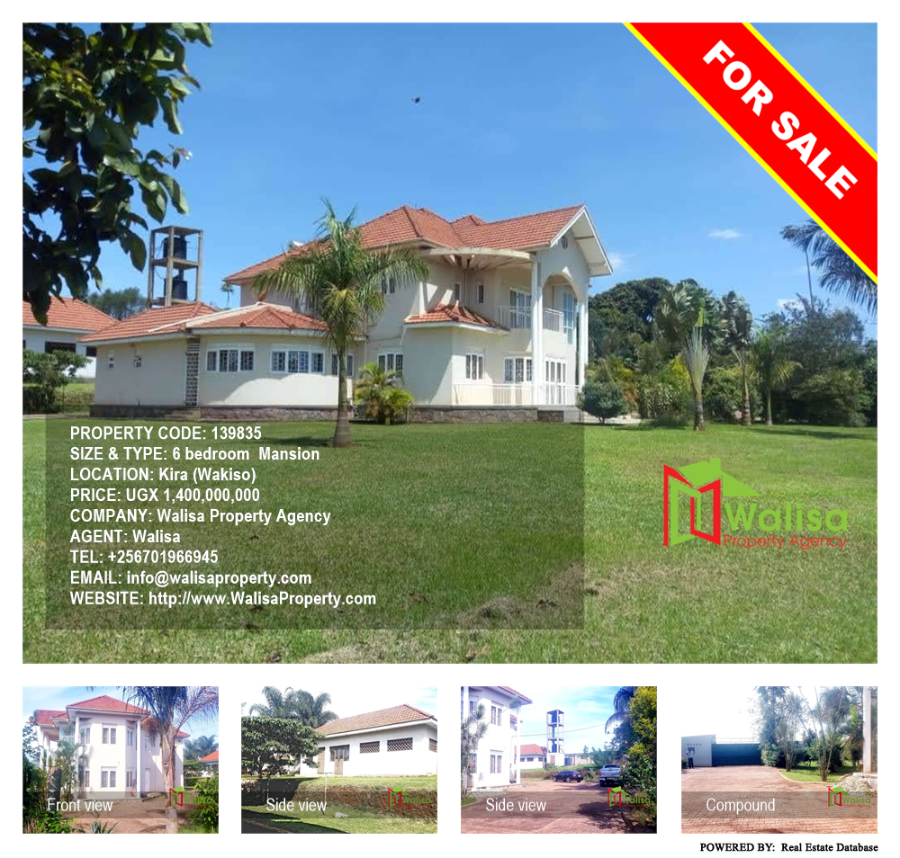 6 bedroom Mansion  for sale in Kira Wakiso Uganda, code: 139835