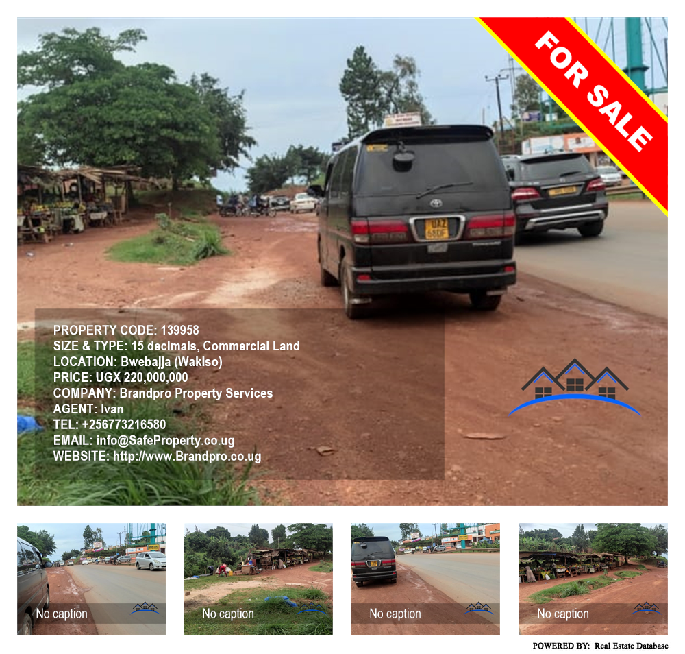 Commercial Land  for sale in Bwebajja Wakiso Uganda, code: 139958