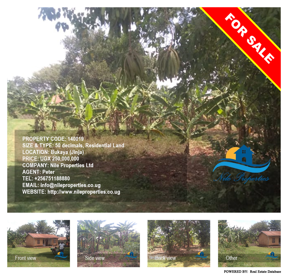 Residential Land  for sale in Bukaya Jinja Uganda, code: 140019