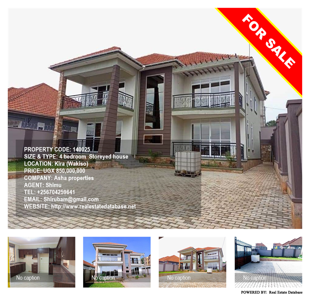 4 bedroom Storeyed house  for sale in Kira Wakiso Uganda, code: 140025